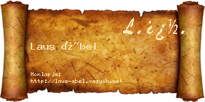 Laus Ábel névjegykártya
